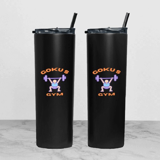 Goku S Gym Tumbler With Lid And Straw
