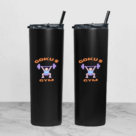 Goku S Gym Tumbler With Lid And Straw