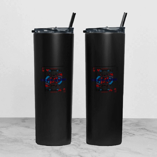 DEBIT CARD King of Hearts Playing Card Tumbler With Lid And Straw