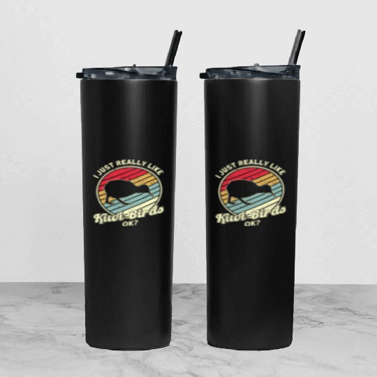 Bird Lover Endangered Species Kiwi Bird Tumbler With Lid And Straw