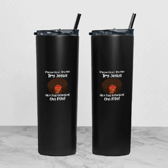 Afro Black Girl Pride Afro Girl Afrocentric Melani Tumbler With Lid And Straw