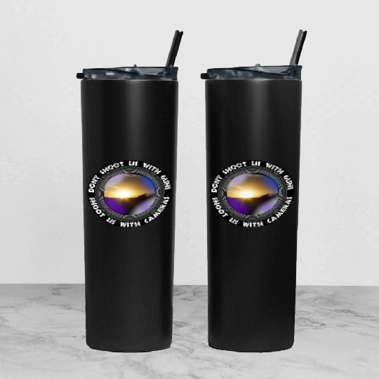 Dont Shoot Us Wildlife Conservation Giraffe Sunset Tumbler With Lid And Straw