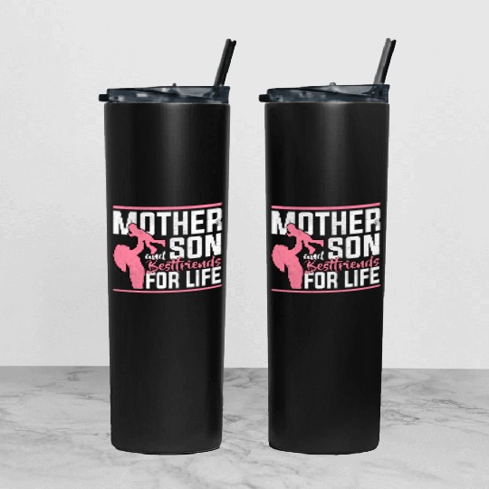 Mother And Son Tumbler With Lid And Straw