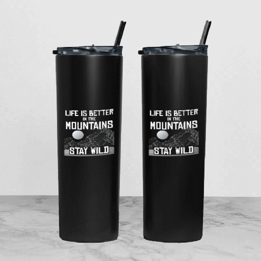 Hiking, mountaineering - life in the mountains Tumbler With Lid And Straw