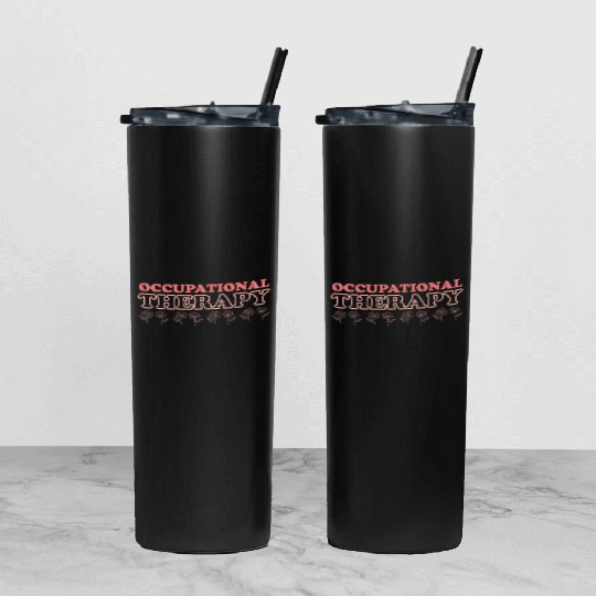 Cute Occupational Therapy Apparel Tumbler With Lid And Straw