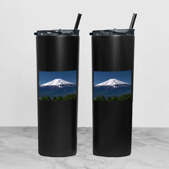 Mount Fuji Japan Panorama Souvenir Travel Trip Tumbler With Lid And Straw