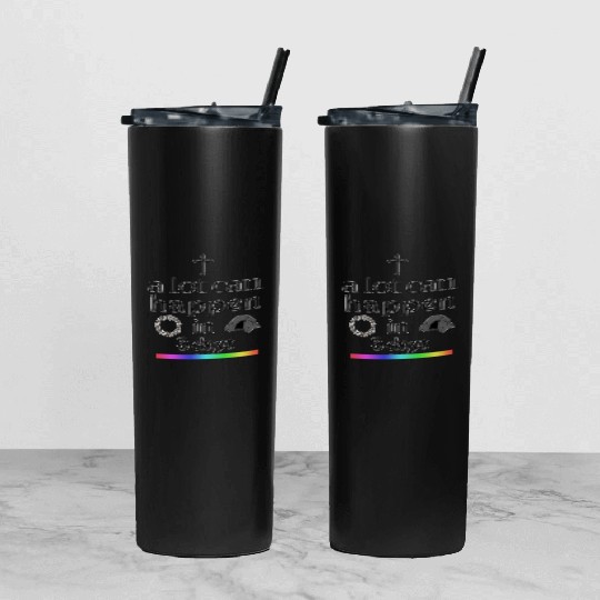 a lot can happen in 3 days Tumbler With Lid And Straw