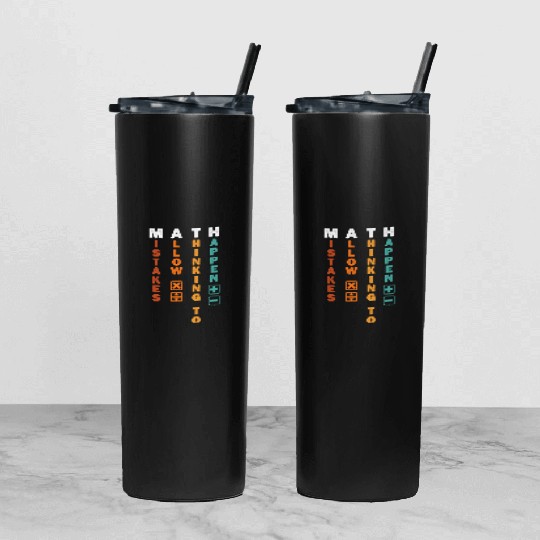 Math Teacher Math Symbols Student Equation Tumbler With Lid And Straw