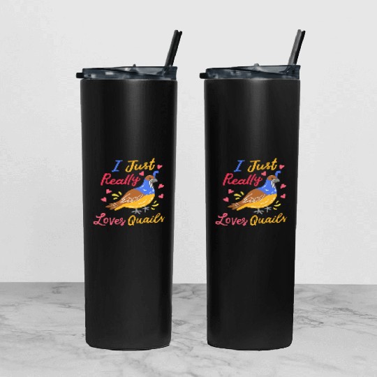 Quail Quail Lover Quail Owner Tumbler With Lid And Straw