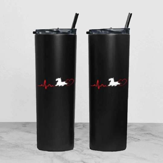 Scottie Dog Heartbeat Scottish Terrier Tumbler With Lid And Straw