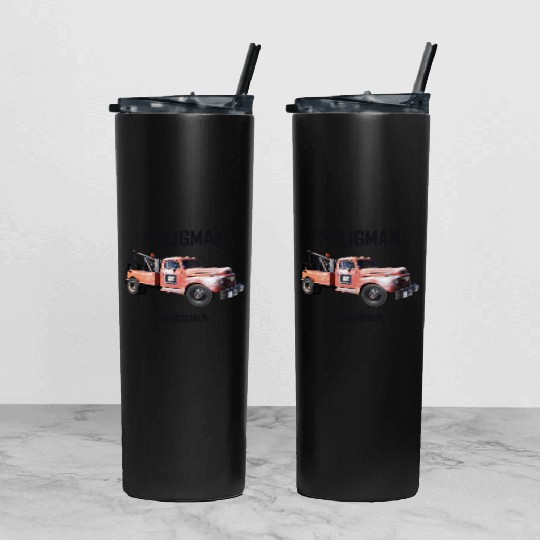 Old car city of Seligman in Arizonna, US Route 66 Tumbler With Lid And Straw
