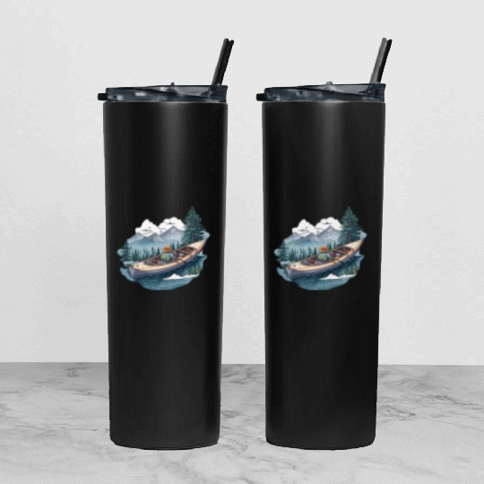 Travel kayak tour Tumbler With Lid And Straw