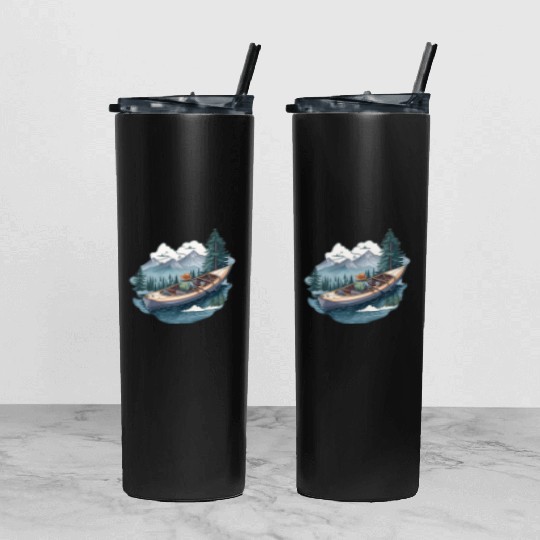 Travel kayak tour Tumbler With Lid And Straw
