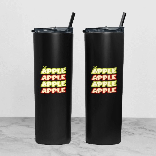 Apple Repeat Apple Picking Farmer Tumbler With Lid And Straw