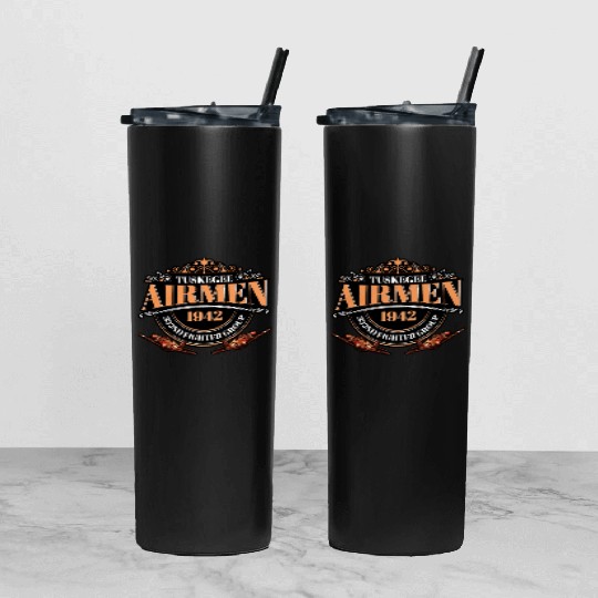 Tuskegee airmen Tumbler With Lid And Straw