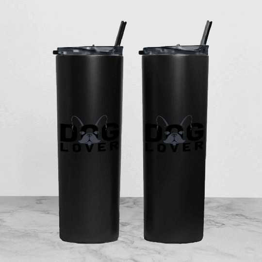 French Bulldog Lover Tumbler With Lid And Straw
