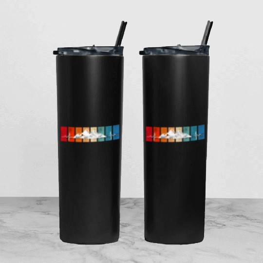 Mountaineering Summit Hiker Mountain love Tumbler With Lid And Straw