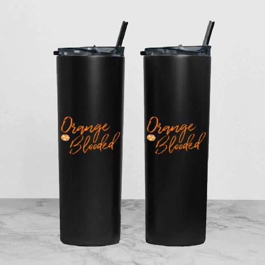 Tennessee Fan Orange Blooded Vol Sports Fan State Tumbler With Lid And Straw