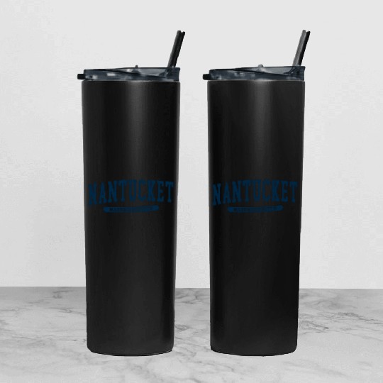Nantucket Massachusetts Tumbler With Lid And Straw