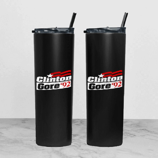 Clinton Gore Bill Clinton 92 Elect Tumbler With Lid And Straw