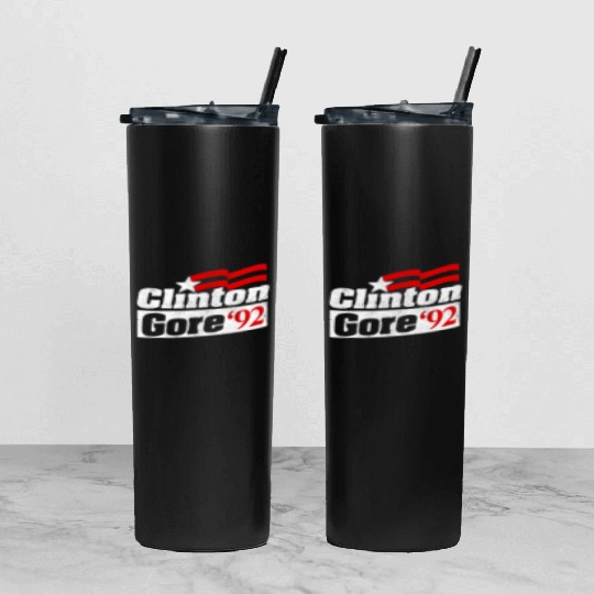 Clinton Gore Bill Clinton 92 Elect Tumbler With Lid And Straw