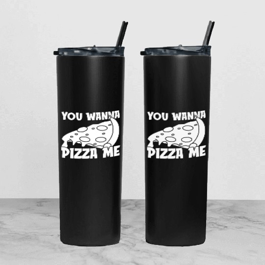 Street Food Pizza Tumbler With Lid And Straw