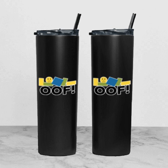 Jenr8D Oof Grey Small Tumbler With Lid And Straw