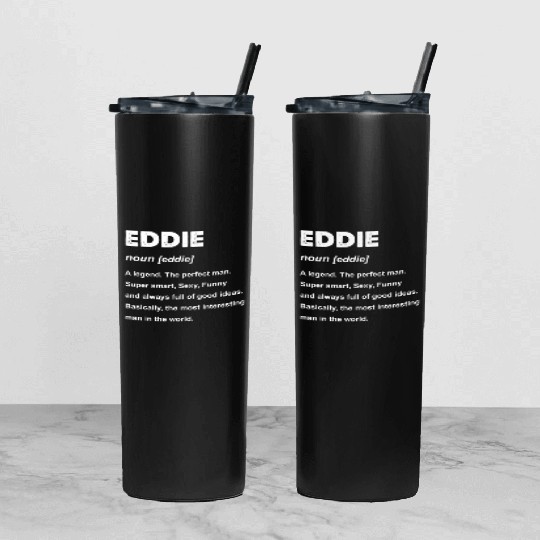 Eddie Name Tumbler With Lid And Straw
