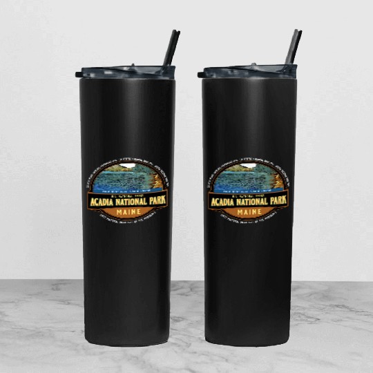 Acadia National Park Maine Vacation Tumbler With Lid And Straw