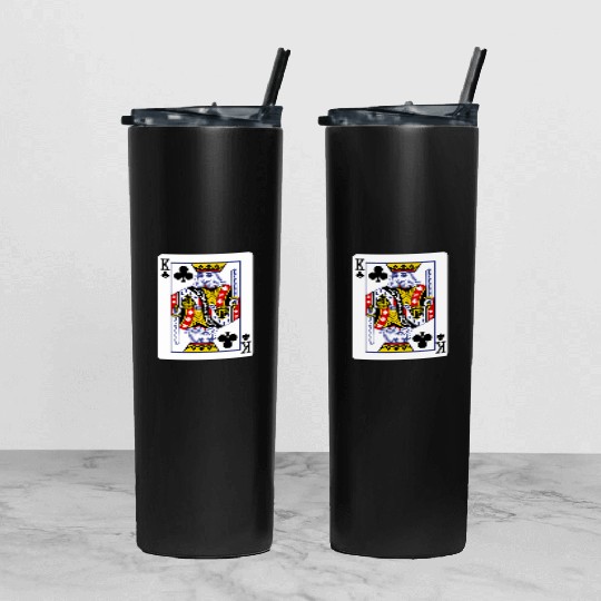 King Of Clubs Playing Card Tumbler With Lid And Straw