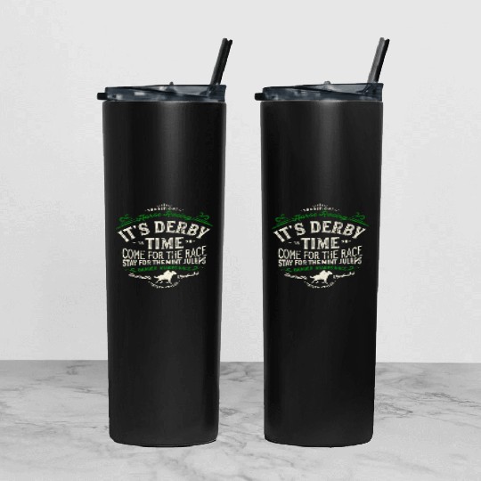 Derby Time Louisville Kentucky Horse Racing Tumbler With Lid And Straw