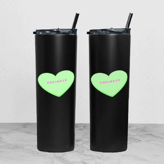unhinged conversation heart Tumbler With Lid And Straw