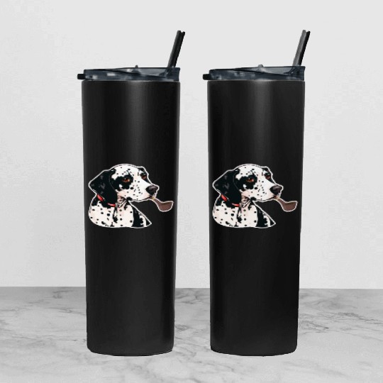 Dalmatian Tabacco Tumbler With Lid And Straw