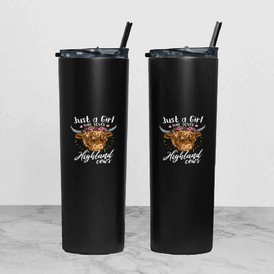 Highland Cow Scottish Farmer Highland Cow Lover Tumbler With Lid And Straw