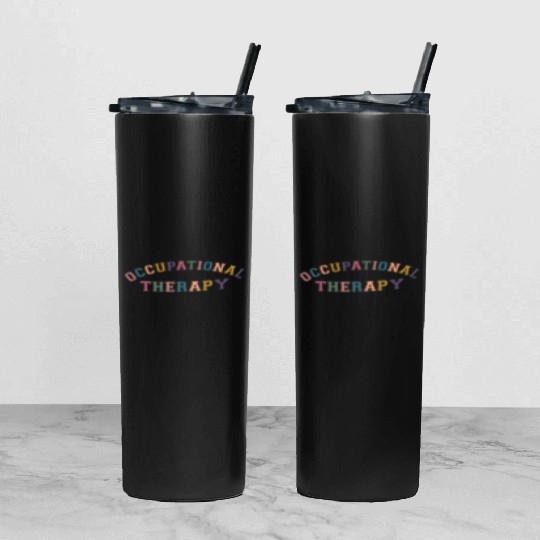 Ot Occupational Therapy Tumbler With Lid And Straw