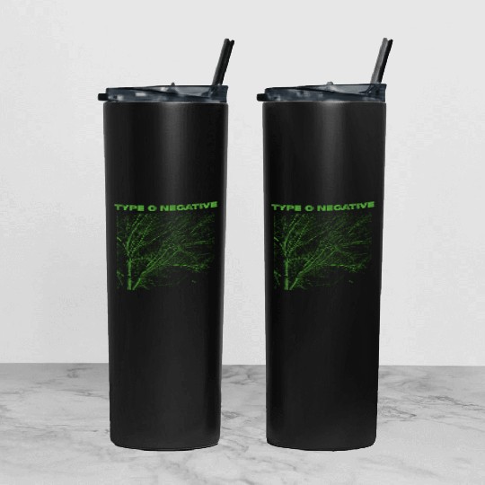Type O Negative Tree Black Tumbler With Lid And Straw