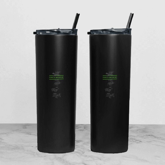 Type O Negative Leaves Double Sided Black Tumbler With Lid And Straw