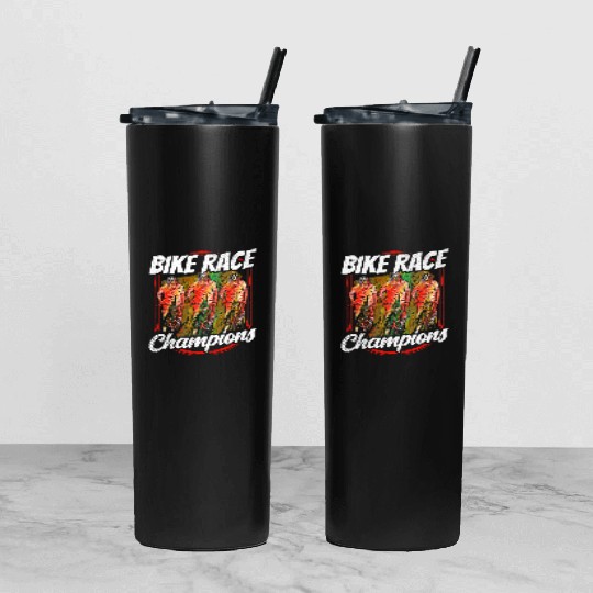 Bike Race Champions Racer Bicycle Racing Cycling Tumbler With Lid And Straw