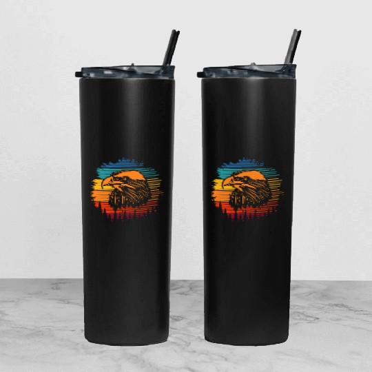 Falconry Bird Falcon Hunting Falconer Tumbler With Lid And Straw