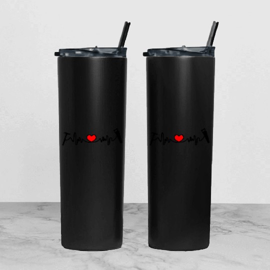 Charpentier Heart beat Tumbler With Lid And Straw