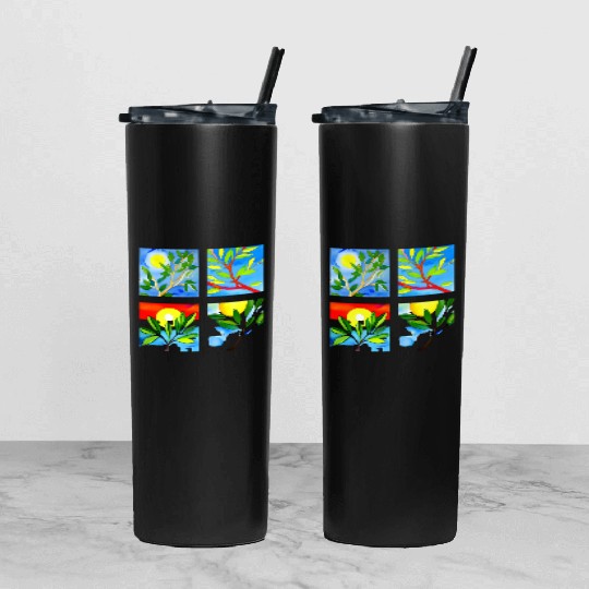 Laughing Olive Branch - Sustainable Harmony Tumbler With Lid And Straw