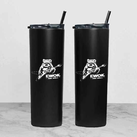 New Ewok And Roll Guitar Funny Tumbler With Lid And Straw