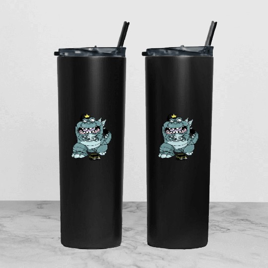 Funny Animal Face Tumbler With Lid And Straw