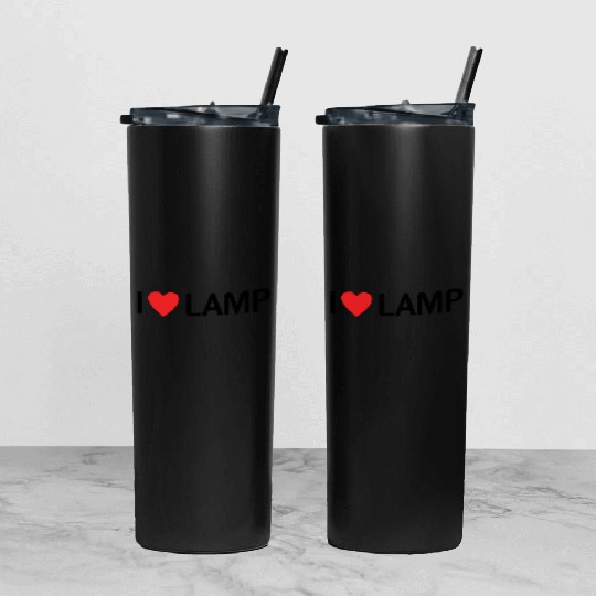 I Love Lamp Tumbler With Lid And Straw