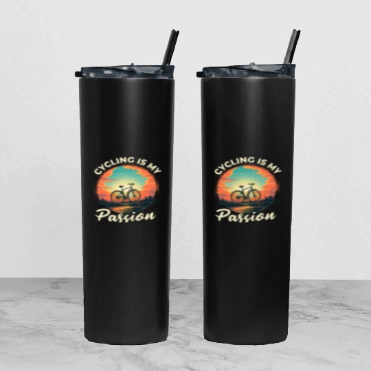 Cycling Is My Passion Bicycle, Bike, Cycling Tumbler With Lid And Straw