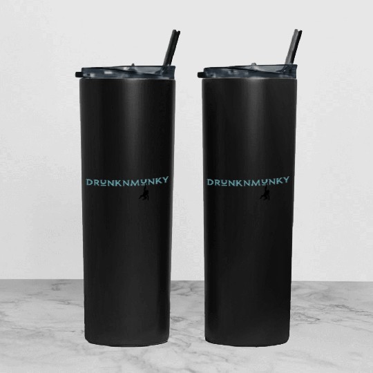 DESIGNdrunknmunky s drunk monkey Tumbler With Lid And Straw