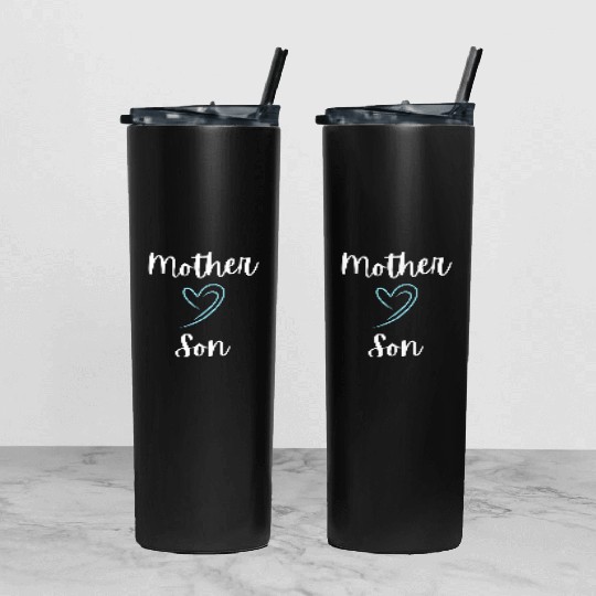 Mother Son Bond Tumbler With Lid And Straw