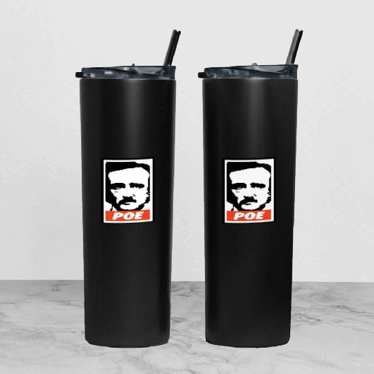Edgar Allan Poe Tumbler With Lid And Straw