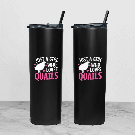 Quails Quail Lover Tumbler With Lid And Straw