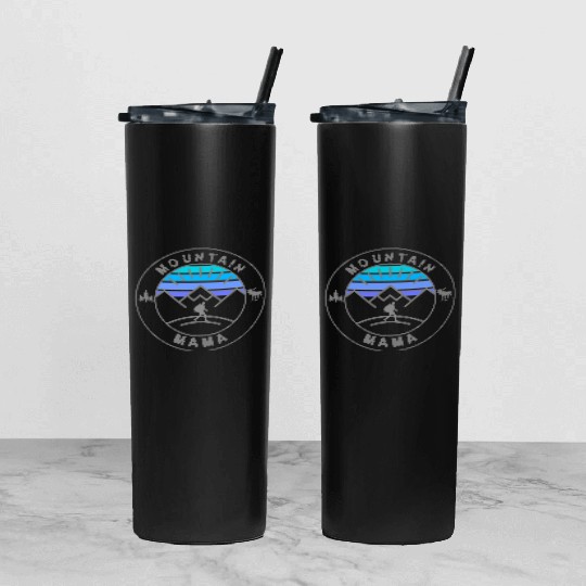 Mountain Mama Tumbler With Lid And Straw